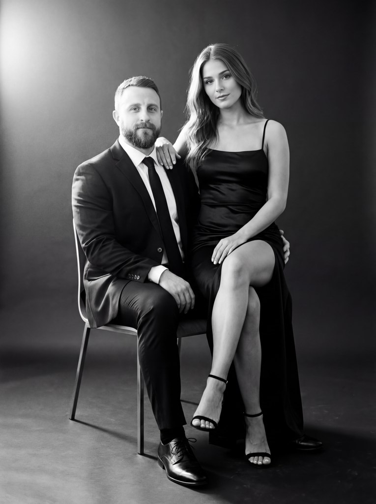 Создайте уникальную черно-белую фотосессию для пары — пример результата