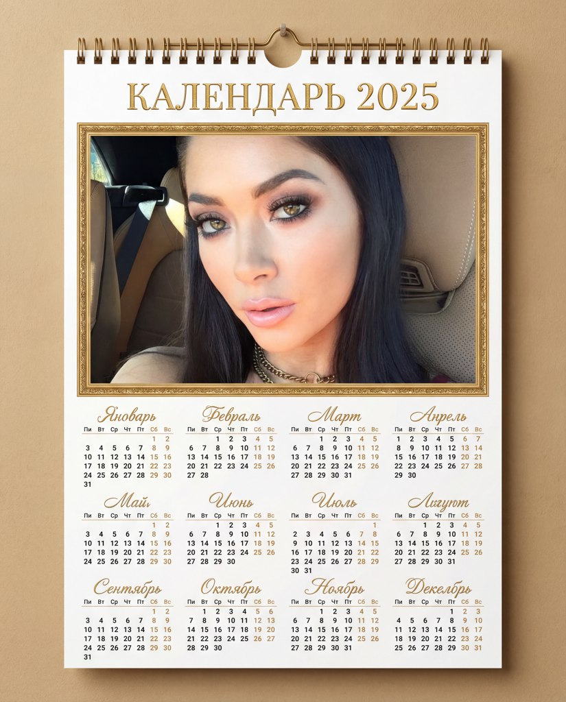 Фотокалендарь онлайн: создайте стильный календарь из ваших фото — пример результата