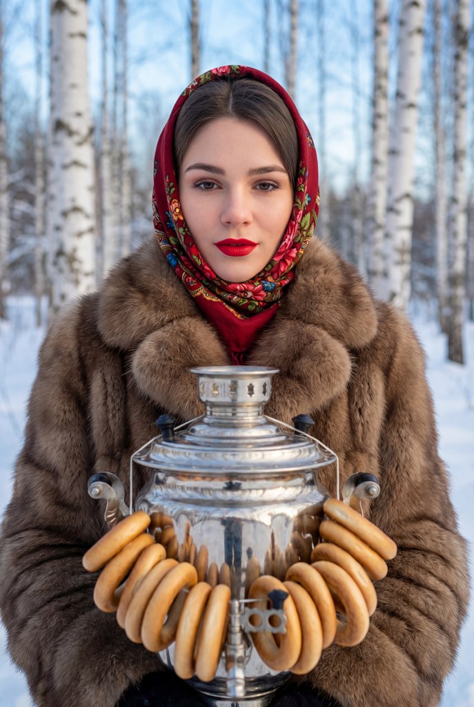 Создайте уникальную фотосессию с самоваром и баранками — пример результата