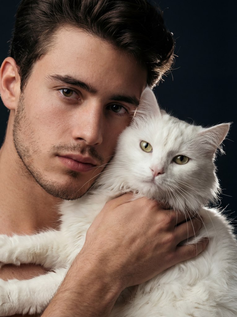 Нейросетевая фотосессия с кошками в выбранном стиле — пример результата