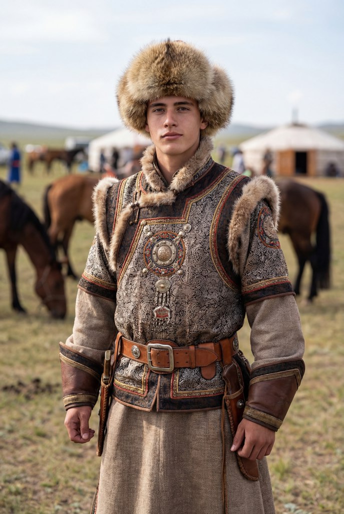 Нейросетевая фотосессия в стиле кочевника онлайн — пример результата