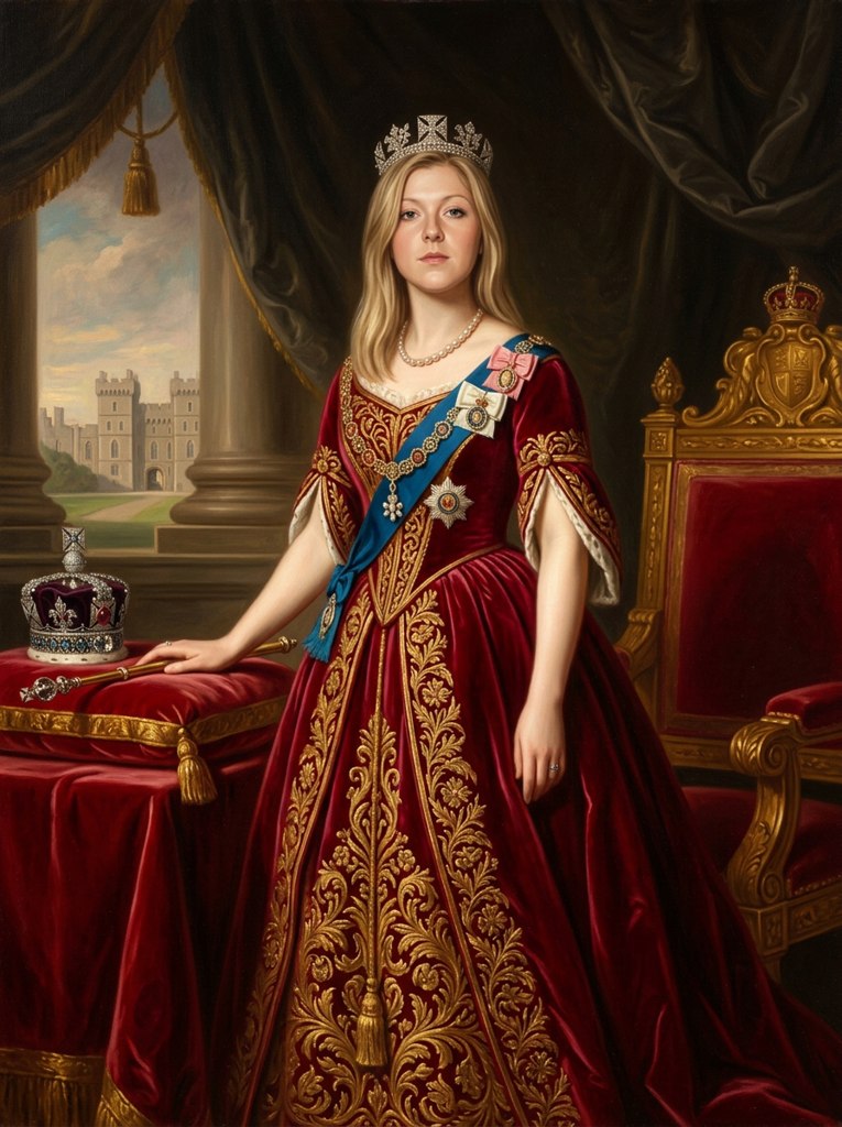 Портрет с короной онлайн — создайте королевский образ с помощью нейросети — пример результата